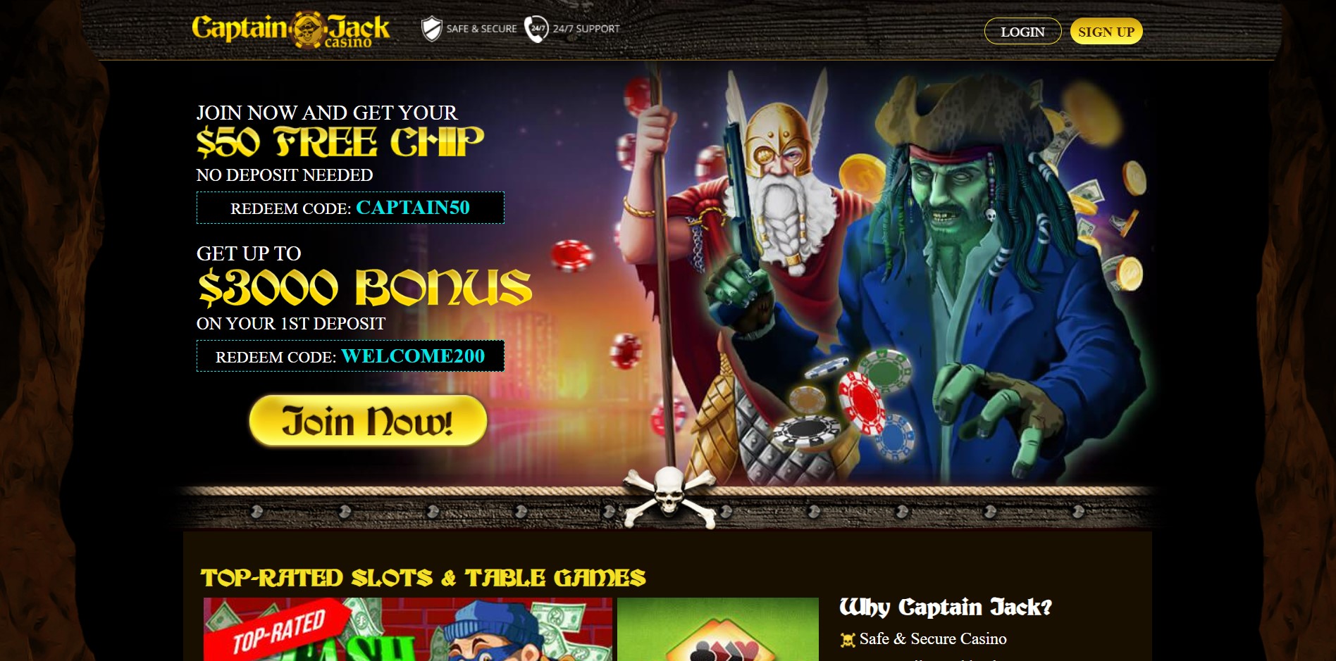 captain jack online flash casino