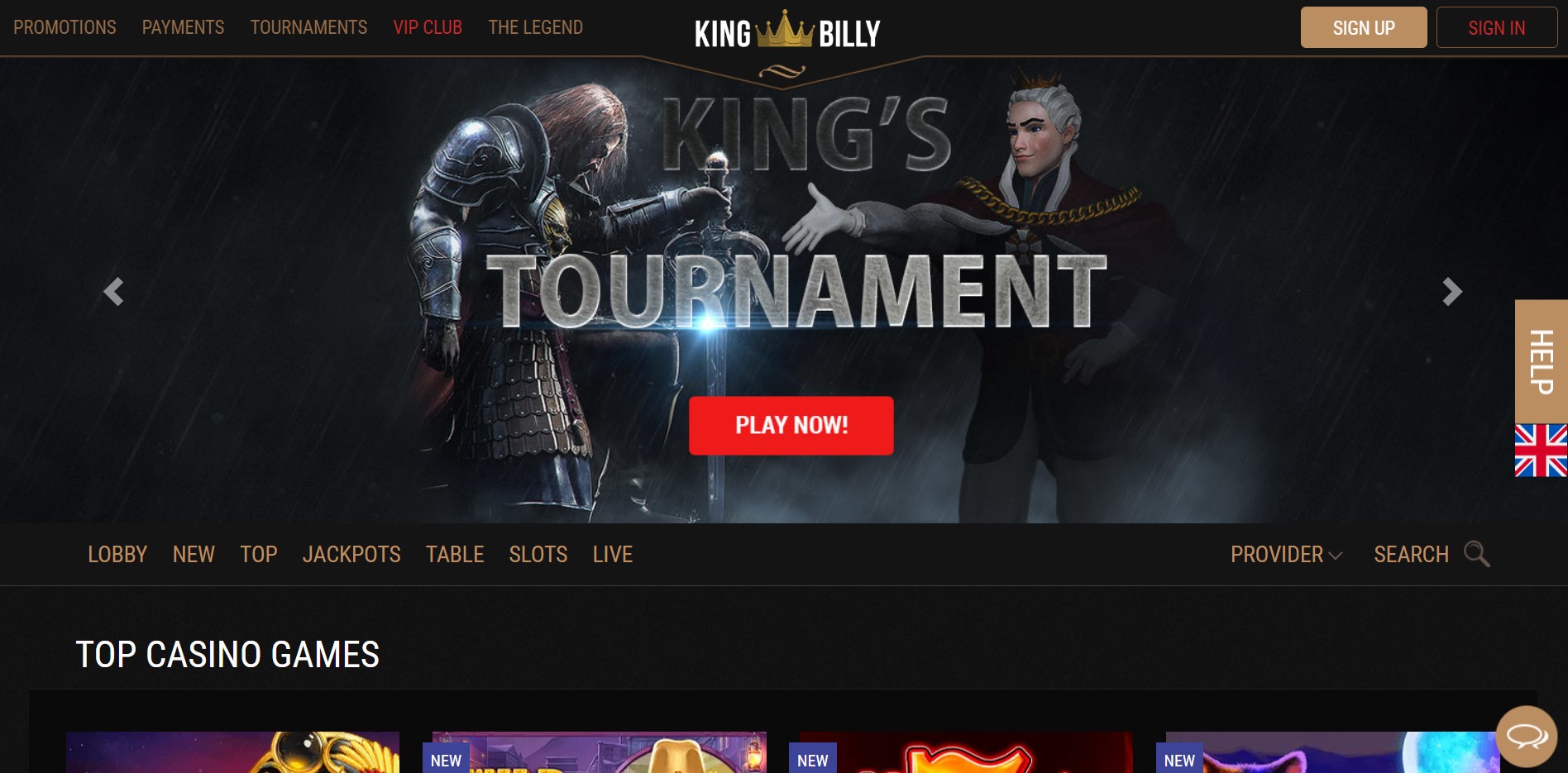 king billy casino review