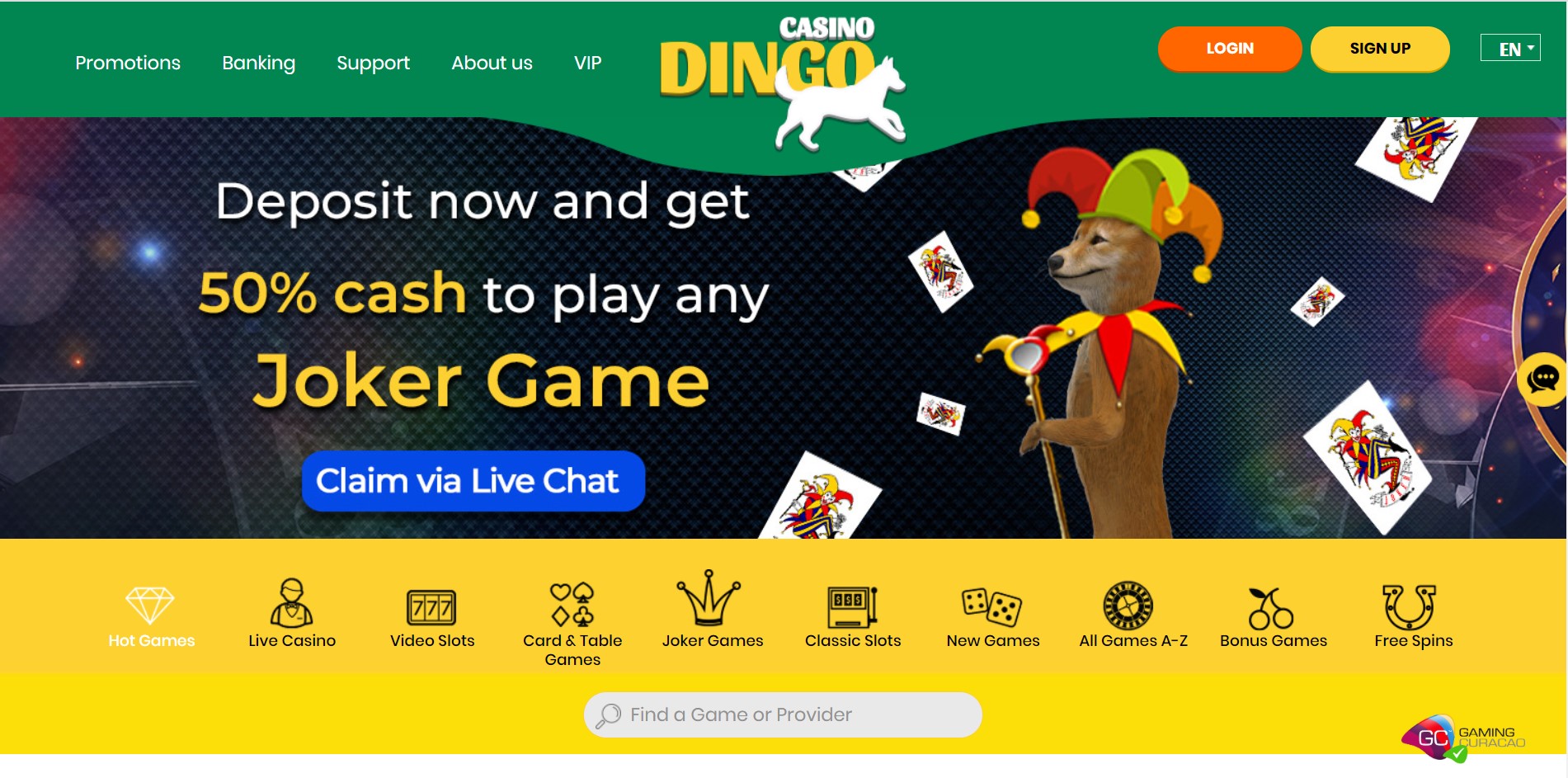 Casino Dingo Bonus
