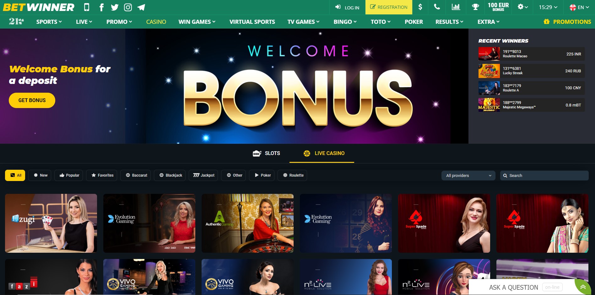 BetWinner Casino Singapore