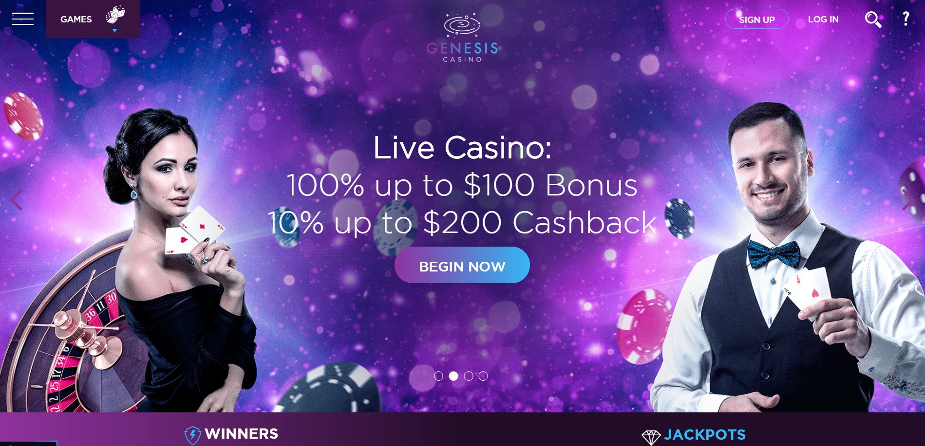 Genesis Casino Live Casino Bonus
