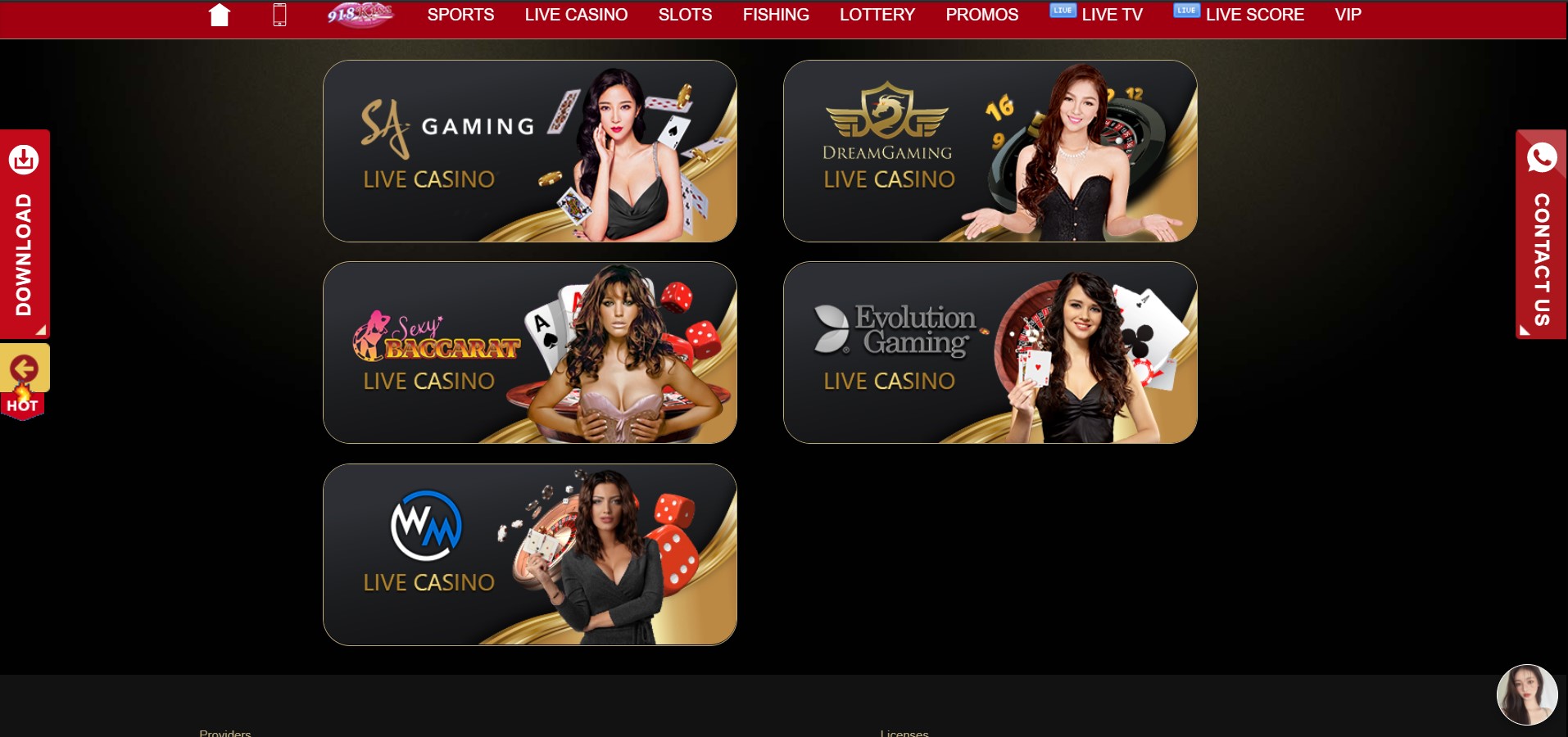 IVIP9 Live Casino Providers