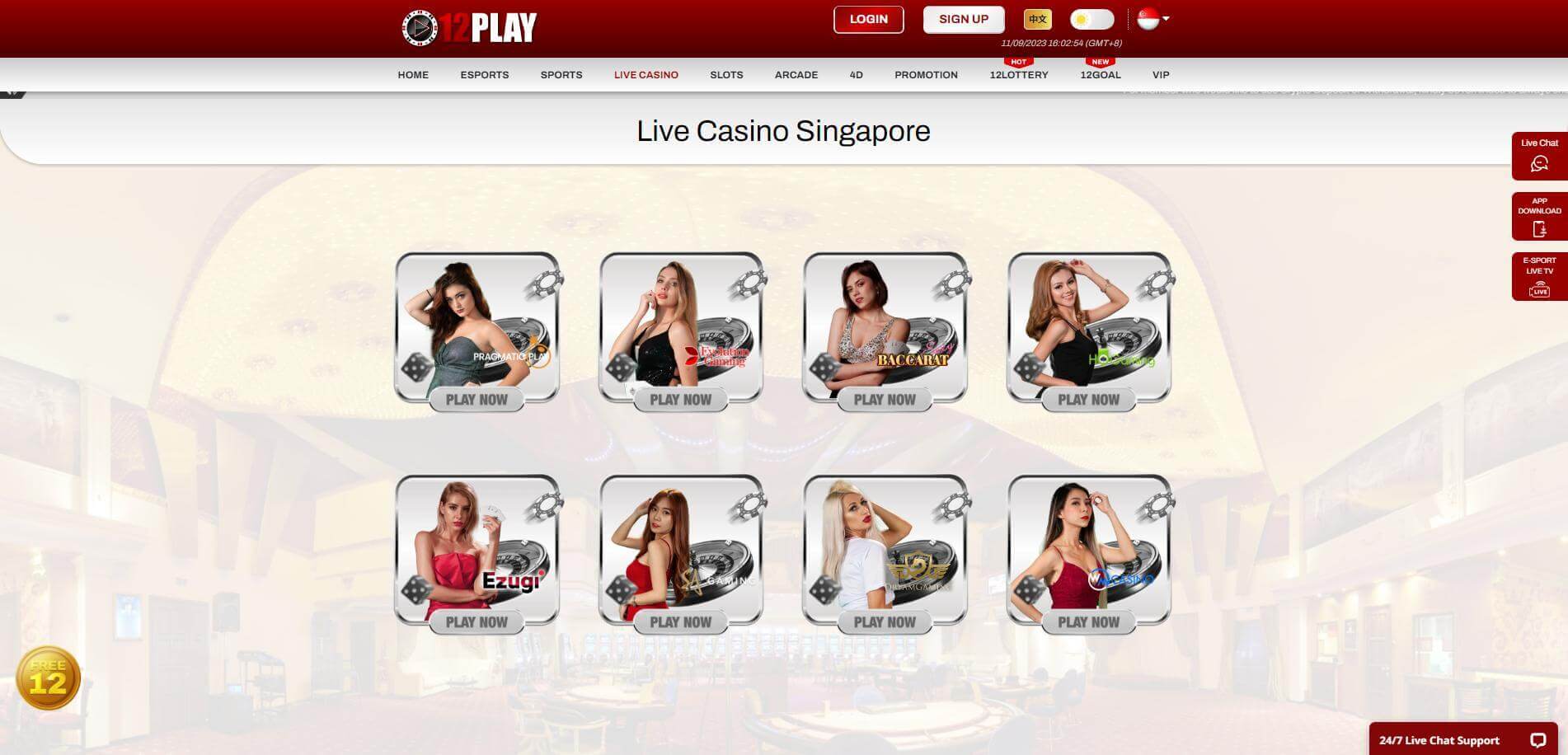 12play live casino