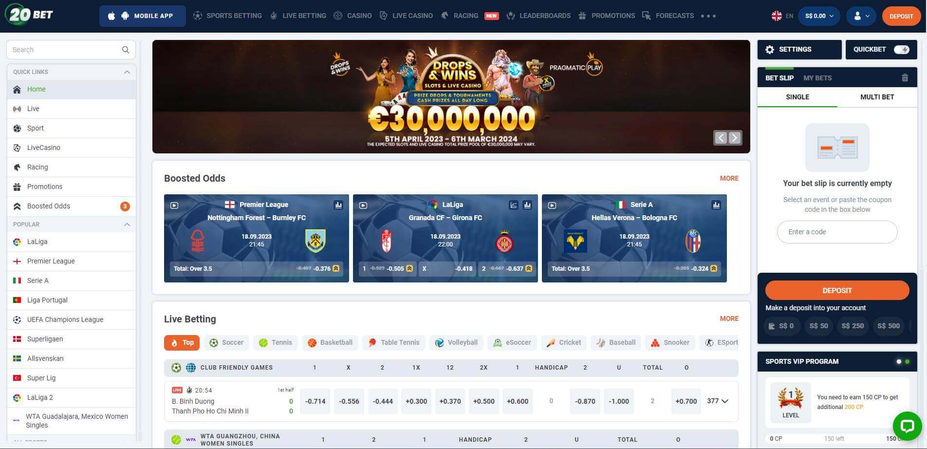 20bet homepage