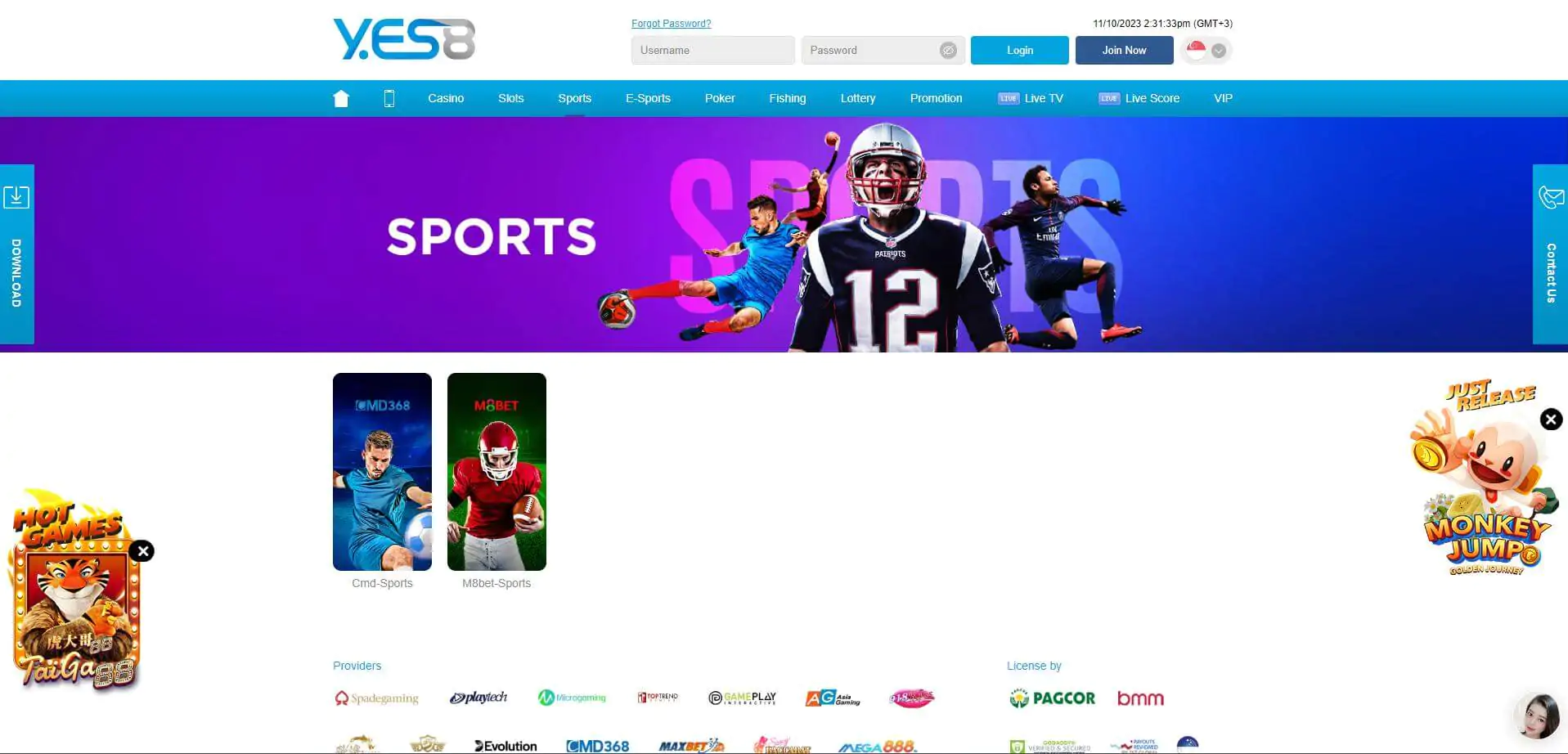 yes8 sports betting