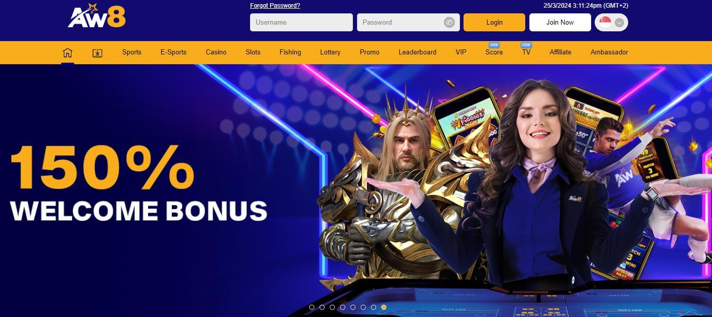 AW8 casino Singapore Homepage