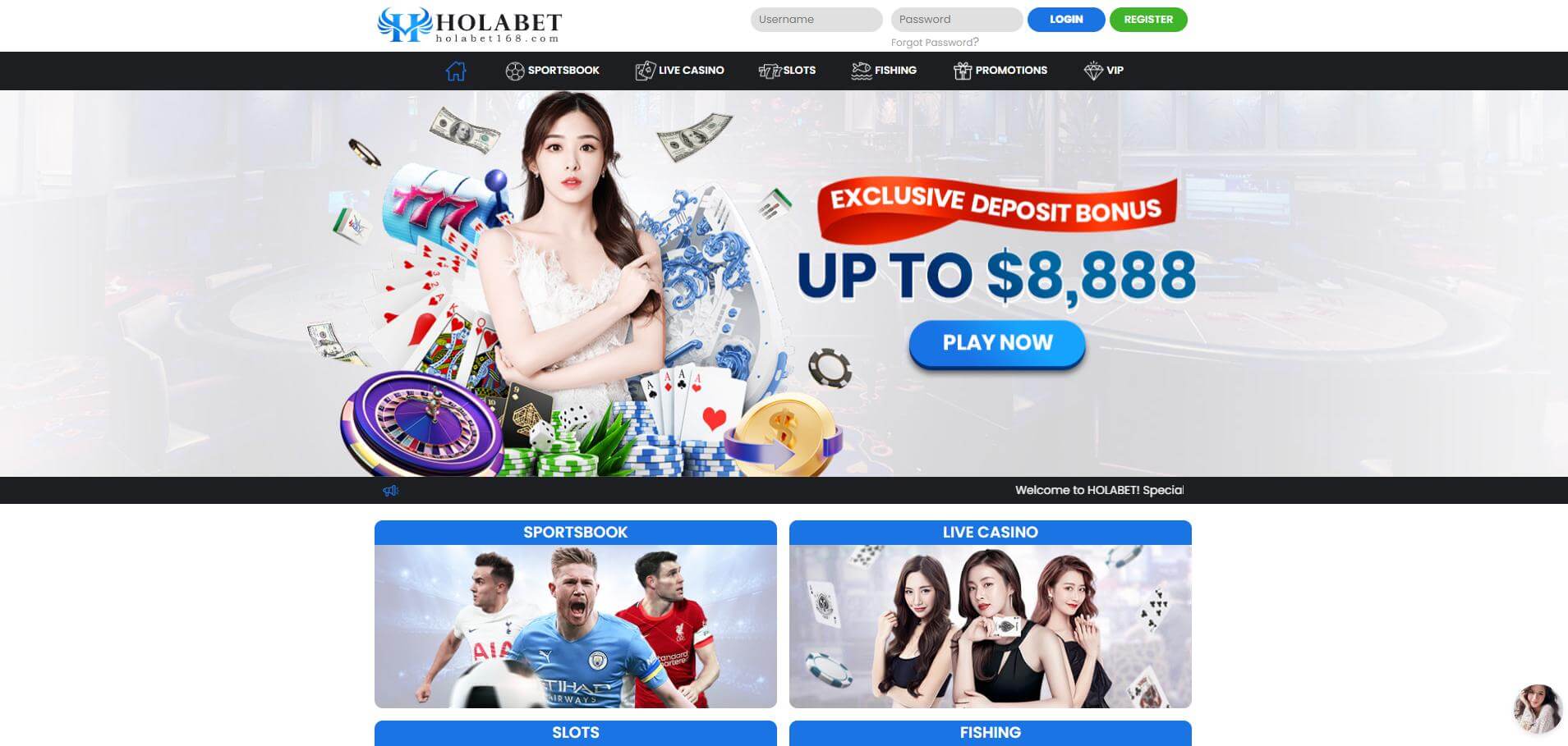 Holabet Homepage